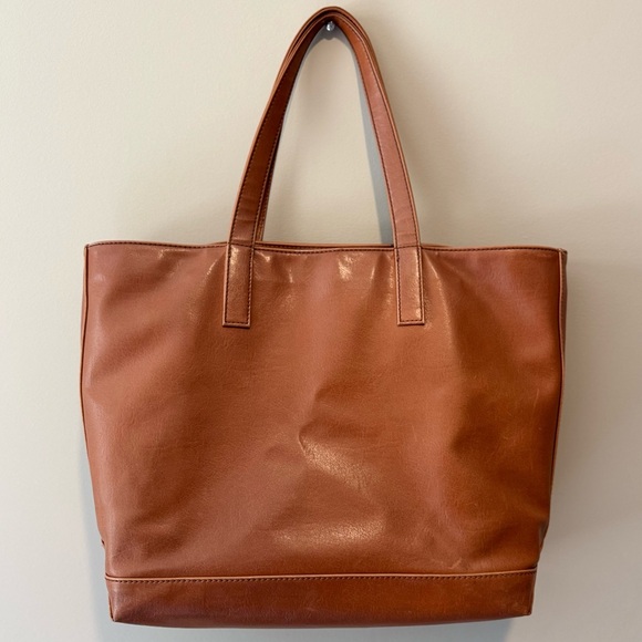 Matt & Nat Cognac Brown Vegan Leather Tote Purse - Picture 3 of 5